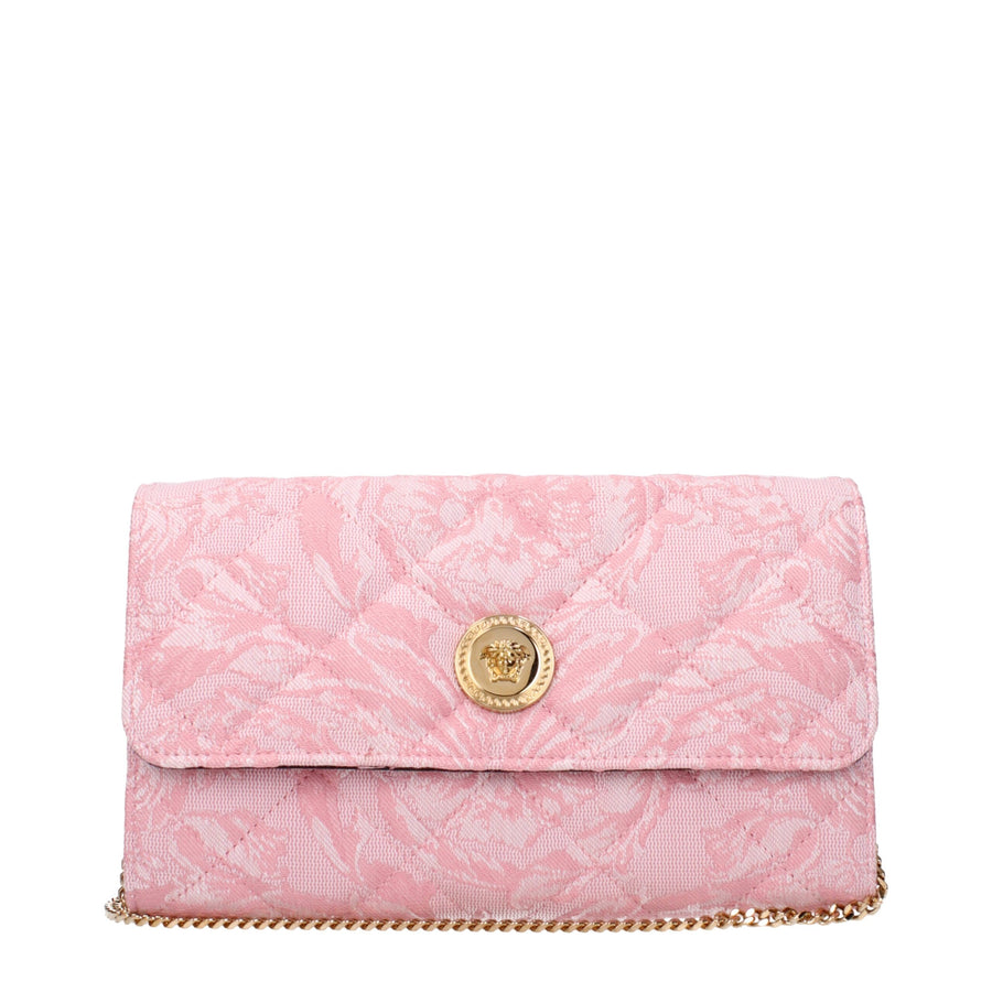 Pink Fabric Clutch Bag