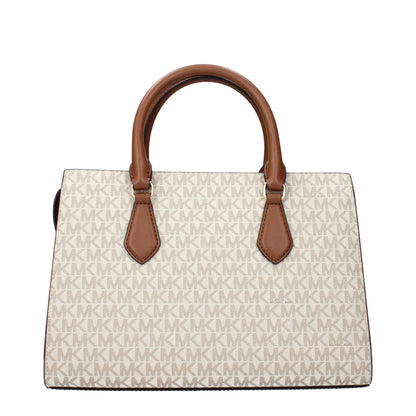 Beige Fabric Handbag