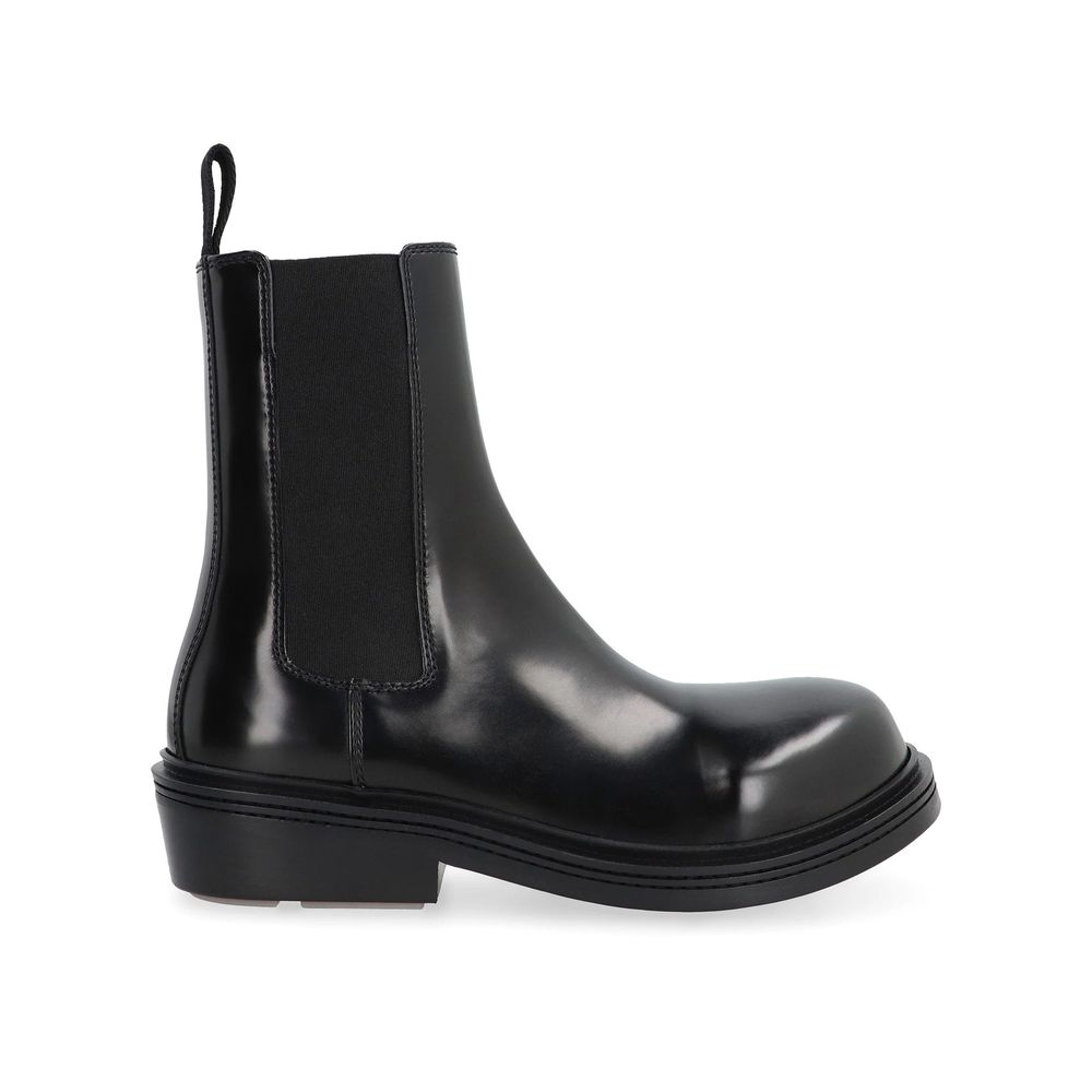 Black Calfskin Chelsea Boots