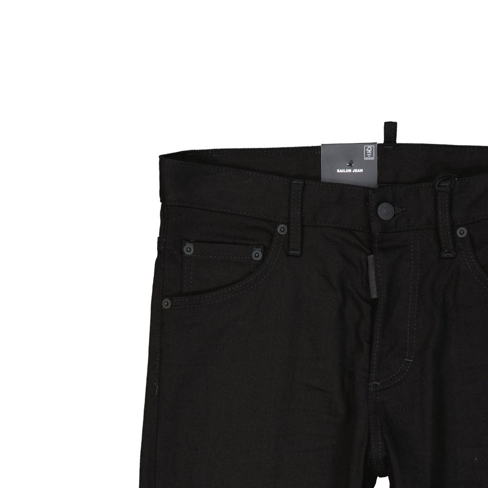Black Cotton Jeans Denim