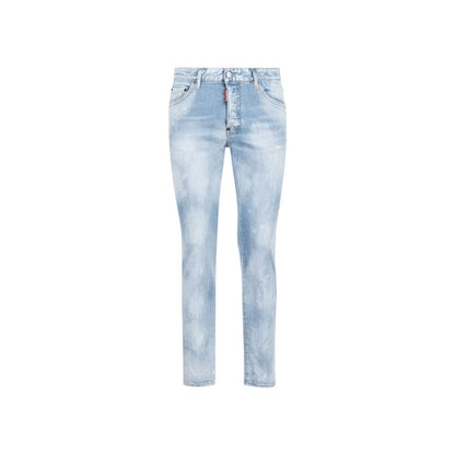 Blue Cotton Slim Fit Jeans