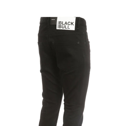 Black Cotton Skinny Jeans