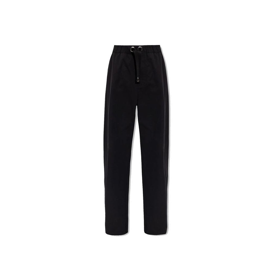 Black Cotton Casual Pants