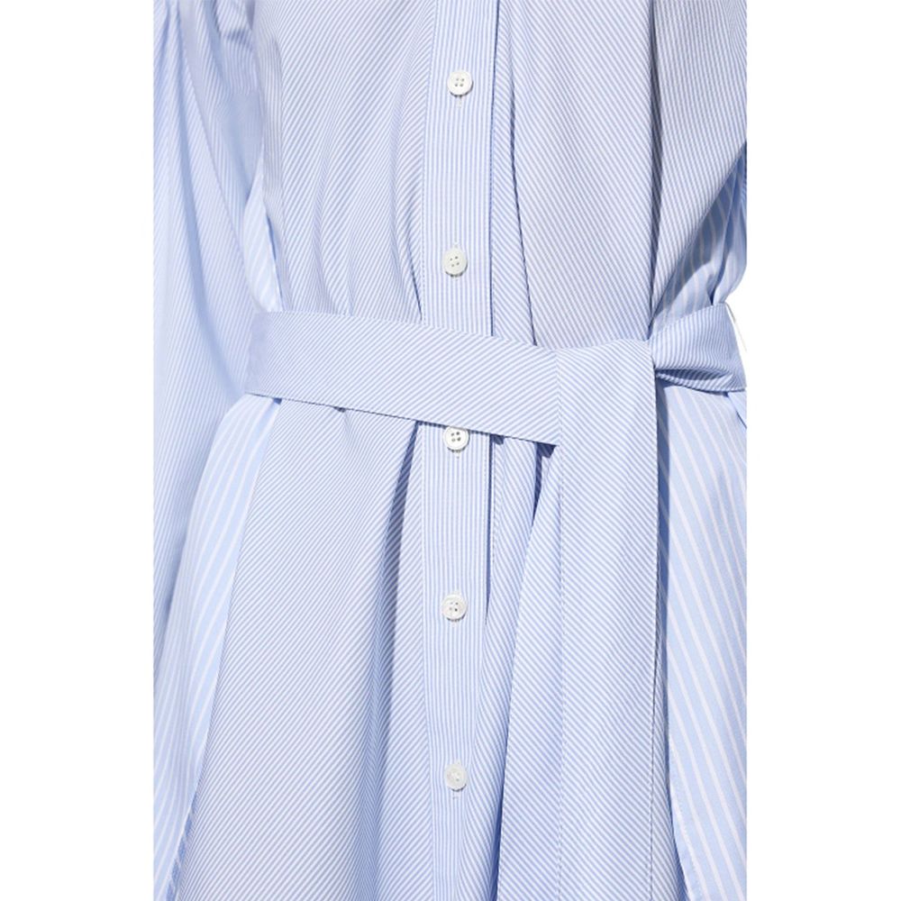 Blue Cotton Casual Dress