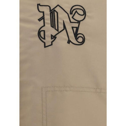 Beige Polyamide Bomber