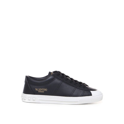 Black Calfskin Low Top Sneakers