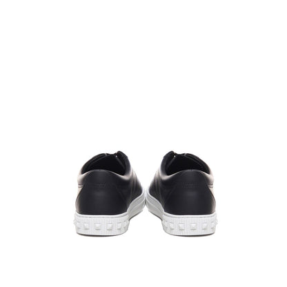 Black Calfskin Low Top Sneakers