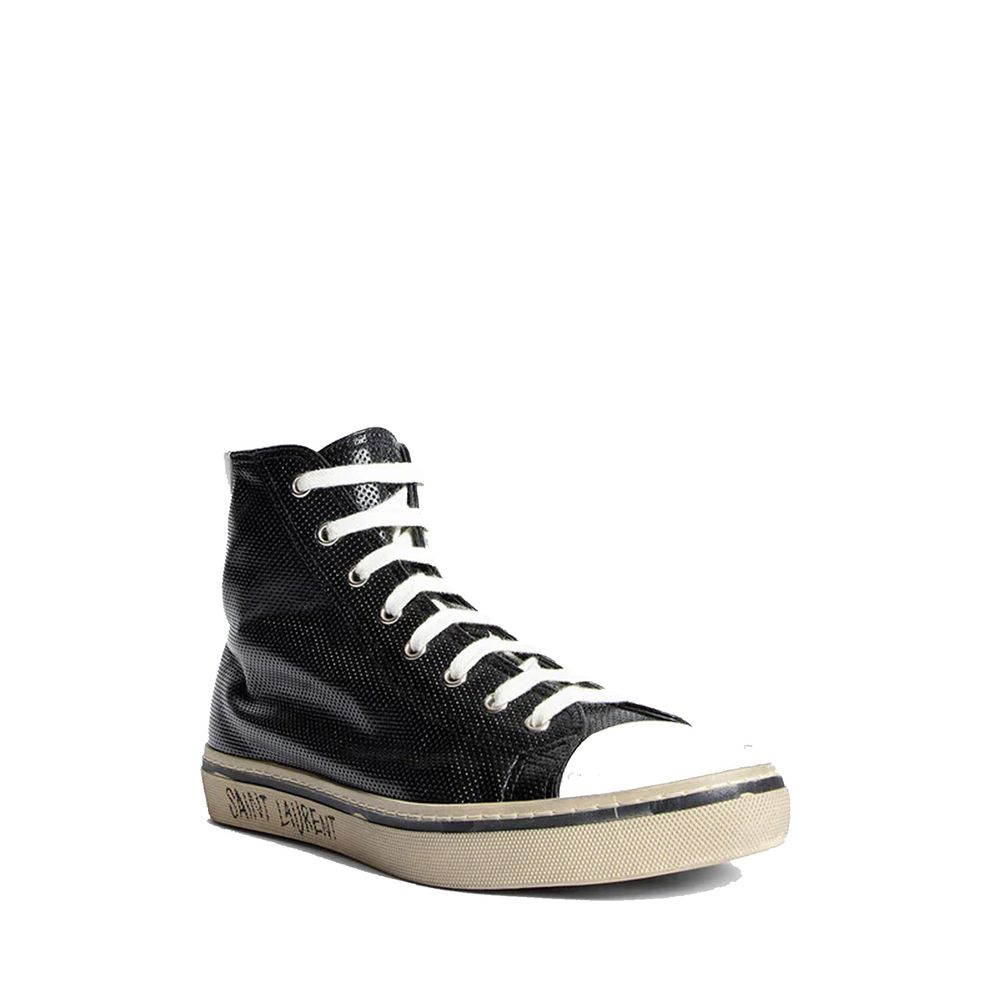Black Calfskin High Top Sneakers
