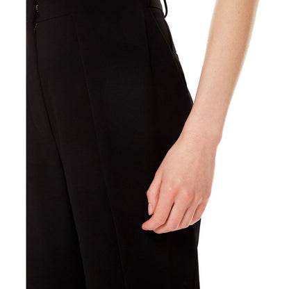 Black Viscose Casual Pants
