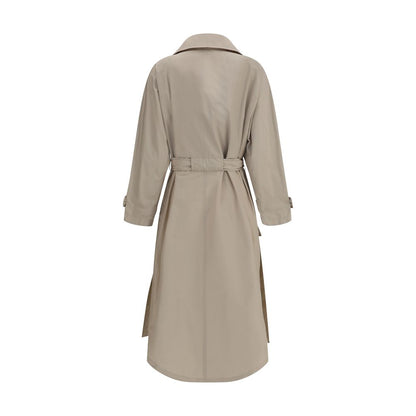 Beige Polyester Coat