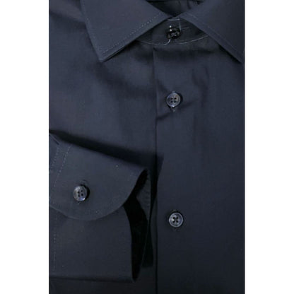 Blue Cotton Men Shirt