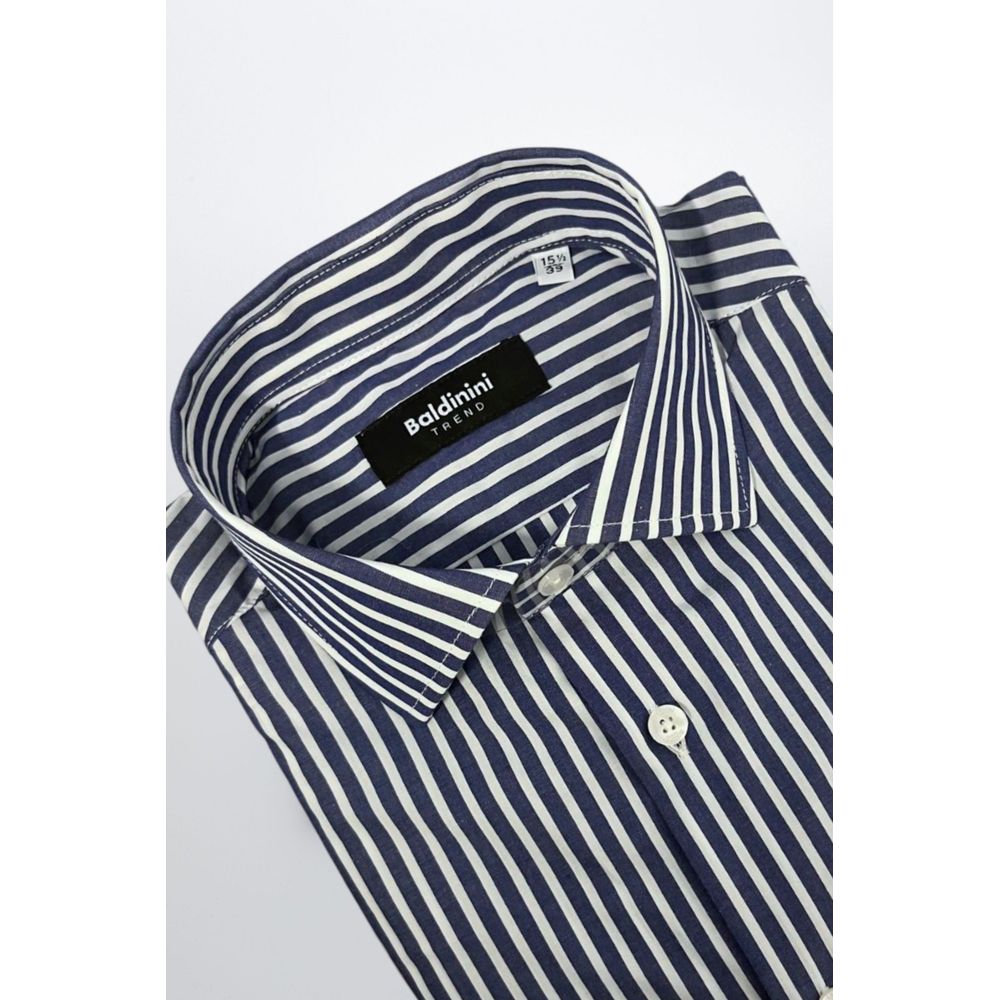 Blue Cotton Men Shirt