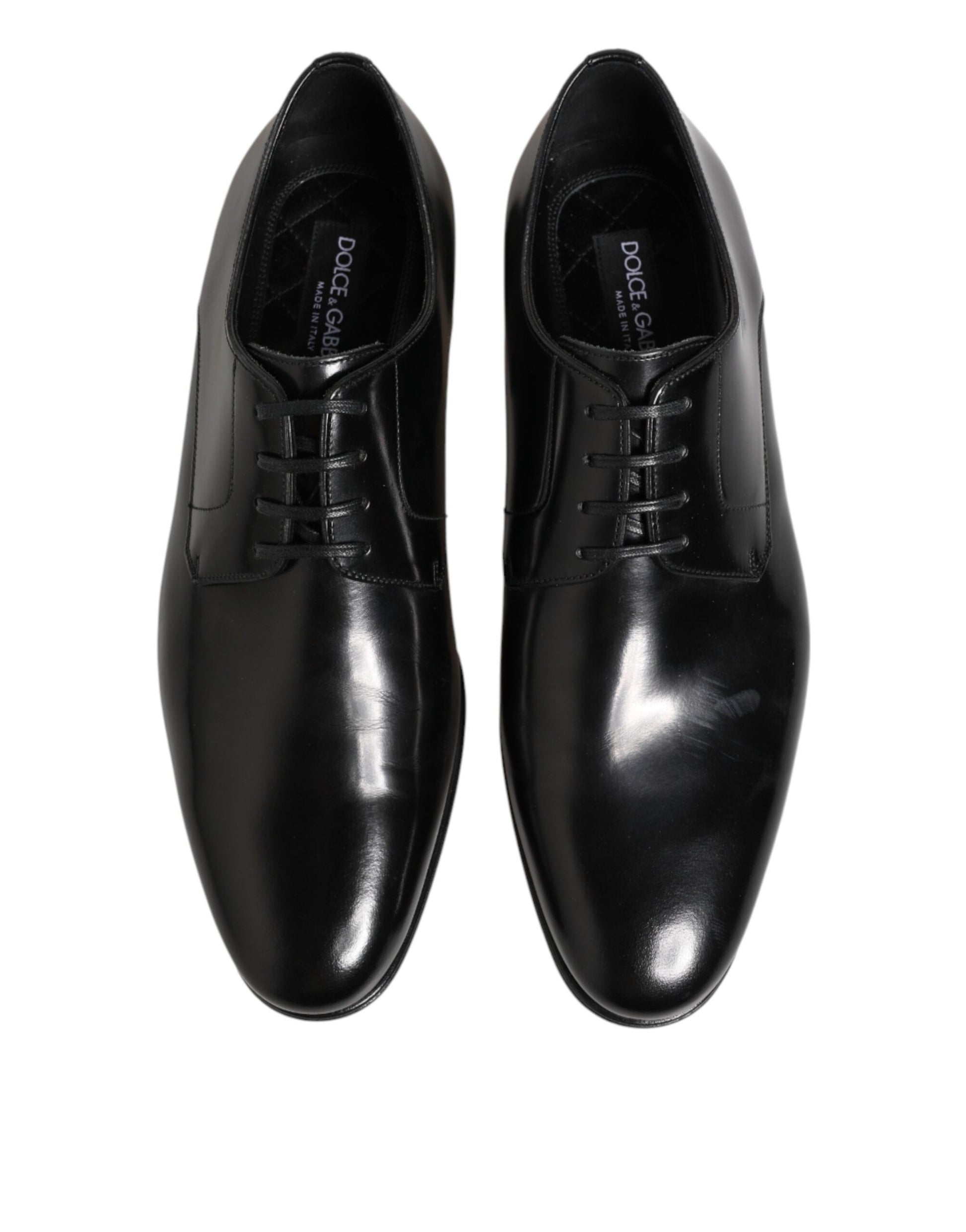 Black Calfskin Leather Derby Men Dress Shoes