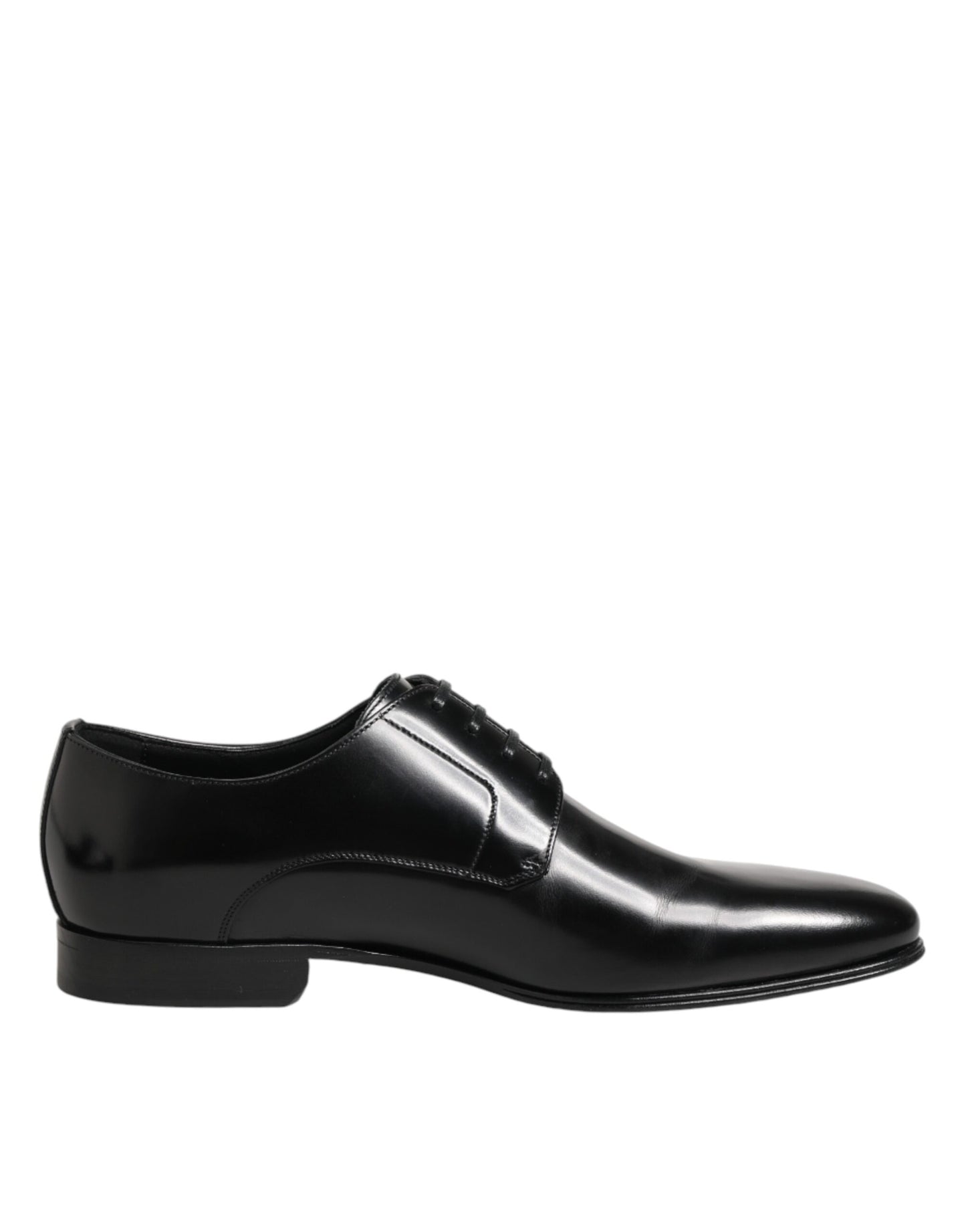 Black Calfskin Leather Derby Men Dress Shoes