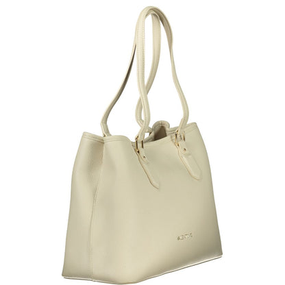 Beige Polyethylene Handbag