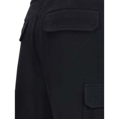 Black Cotton Bermuda Shorts