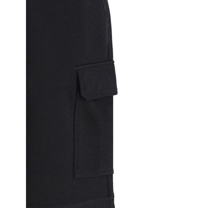 Black Cotton Bermuda Shorts