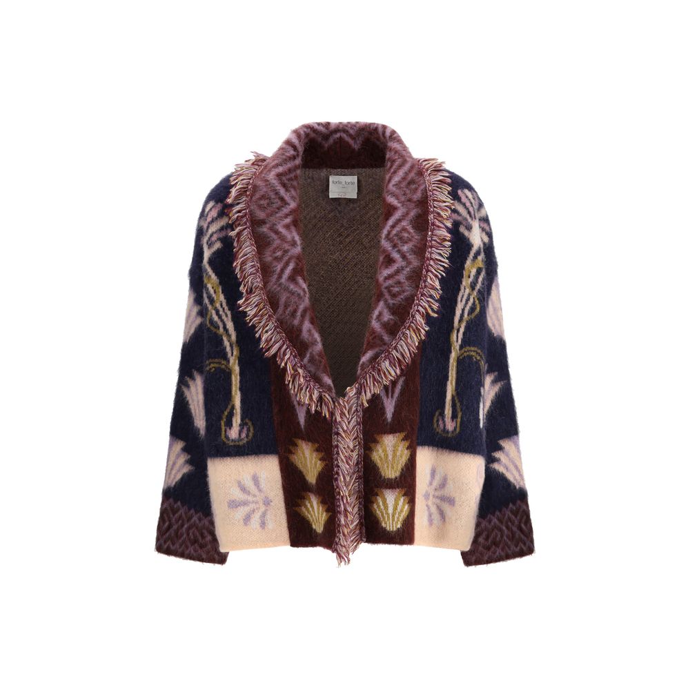Multicolor Alpaca Vicugna Pacos Cardigan