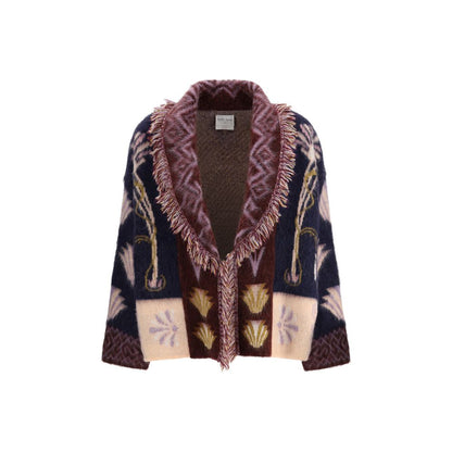 Multicolor Alpaca Vicugna Pacos Cardigan