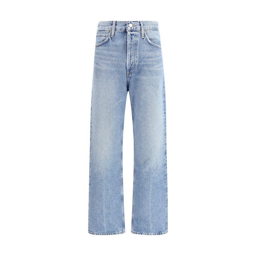 Light Blue Cotton Relaxed Fit Jeans