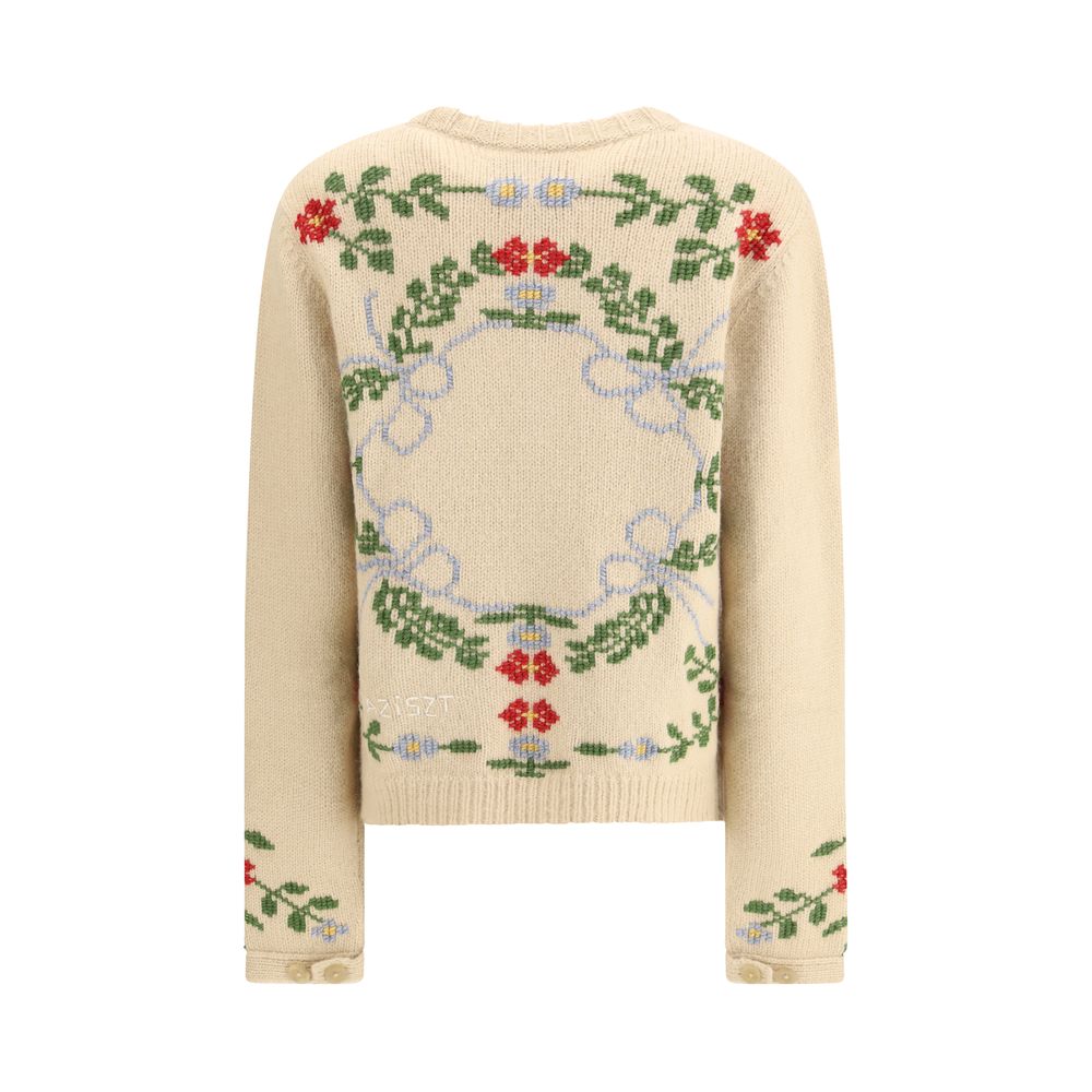 Beige Alpaca Vicugna Pacos Cardigan