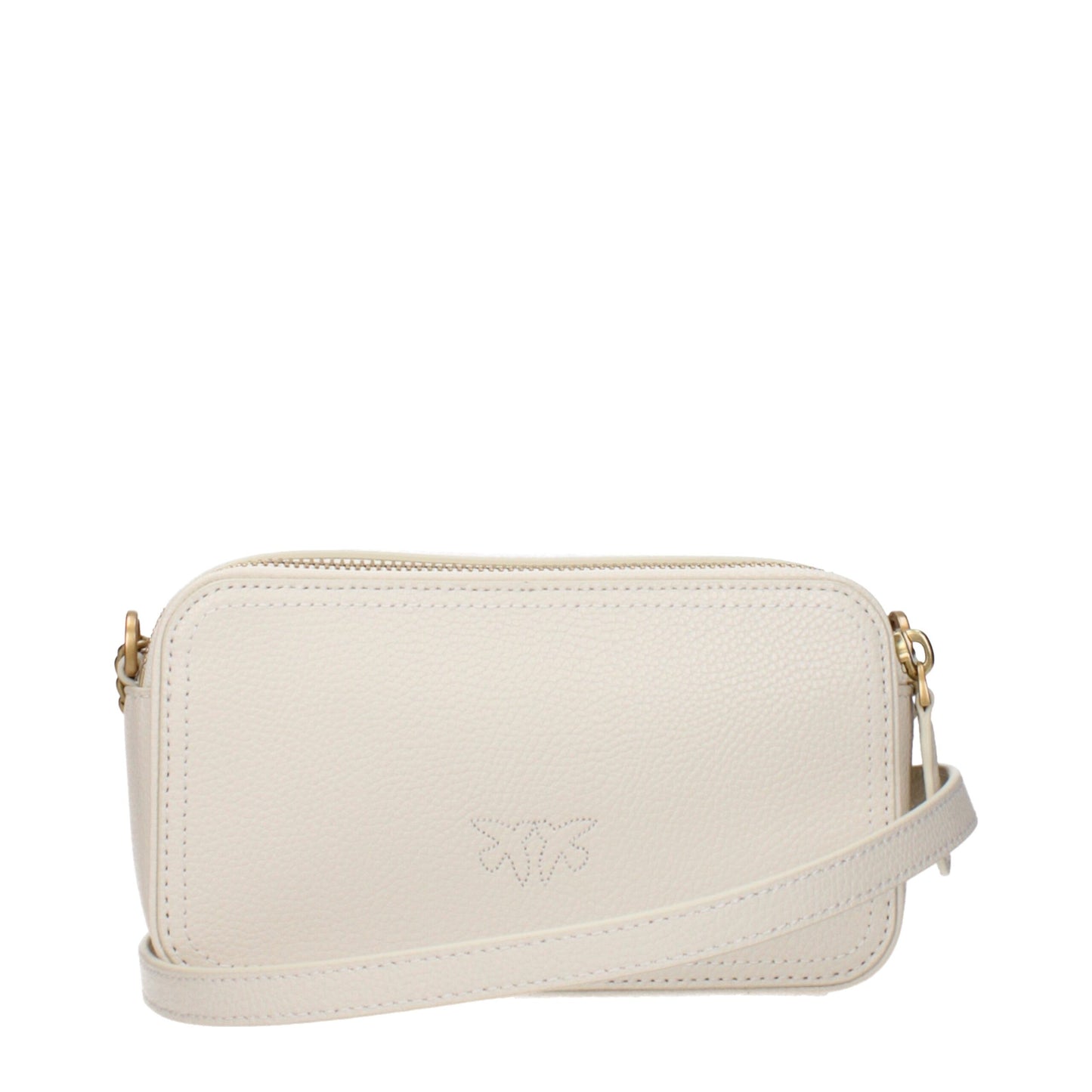 Beige Leather Crossbody Bag