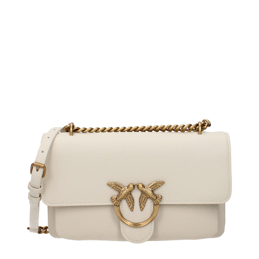 Beige Leather Crossbody Bag