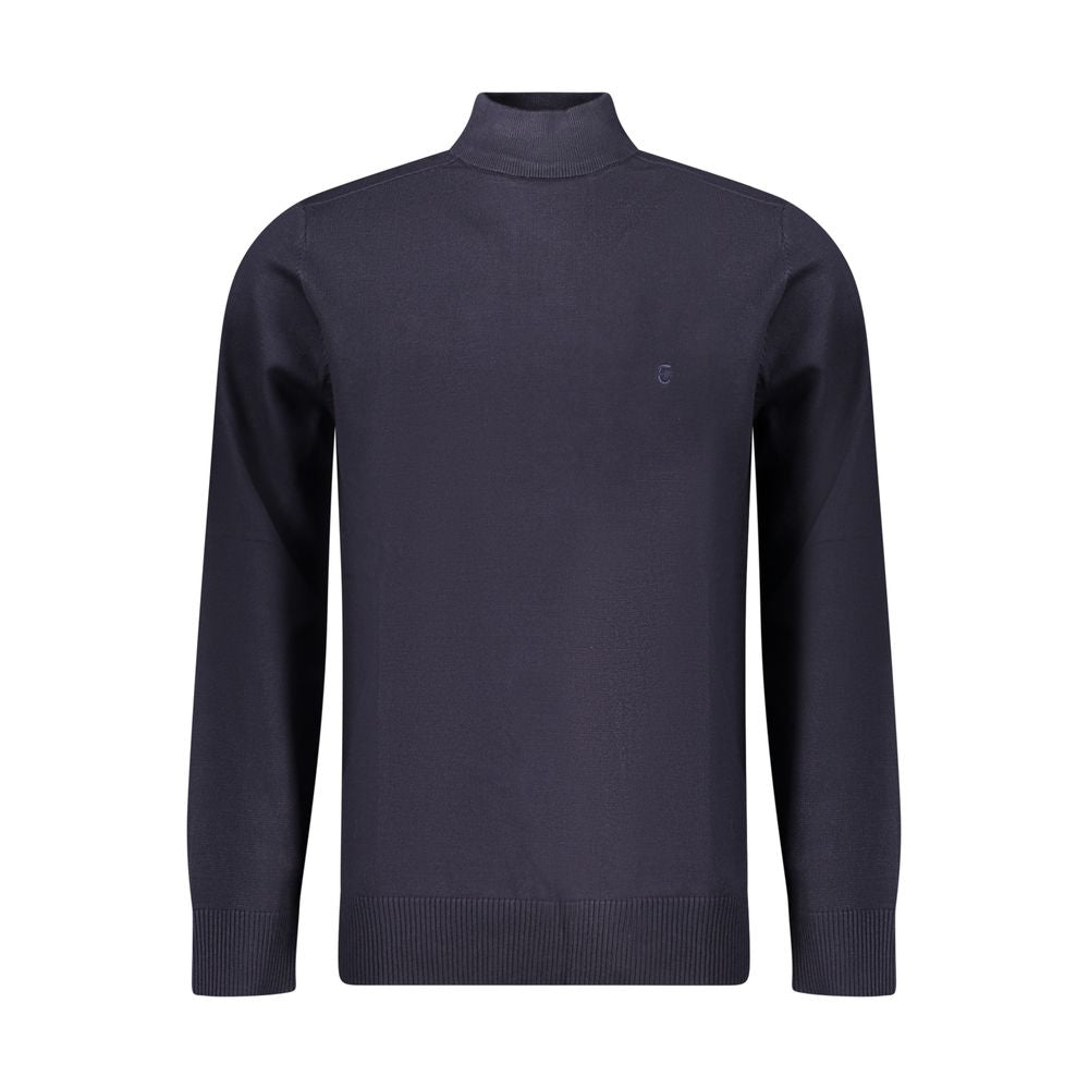Blue Nylon Men Sweater