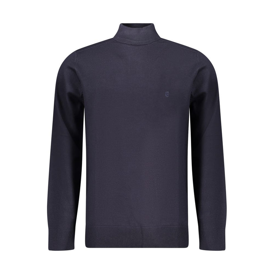Blue Nylon Men Sweater