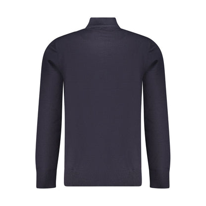 Blue Nylon Men Sweater