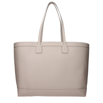 Beige Leather Shoulder Bag