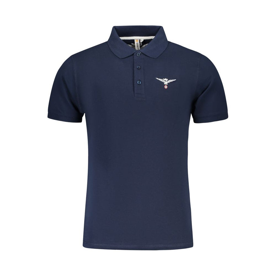 Blue Cotton Polo Shirt