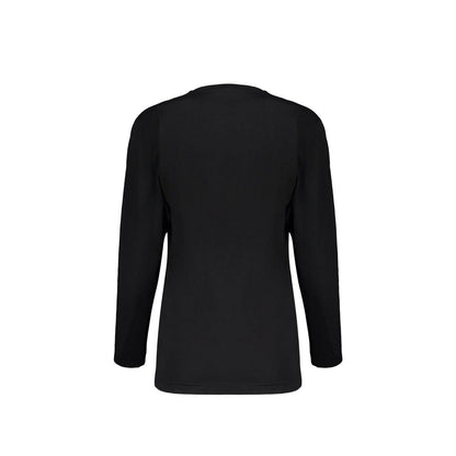 Black Cotton Long Sleeve T-Shirt