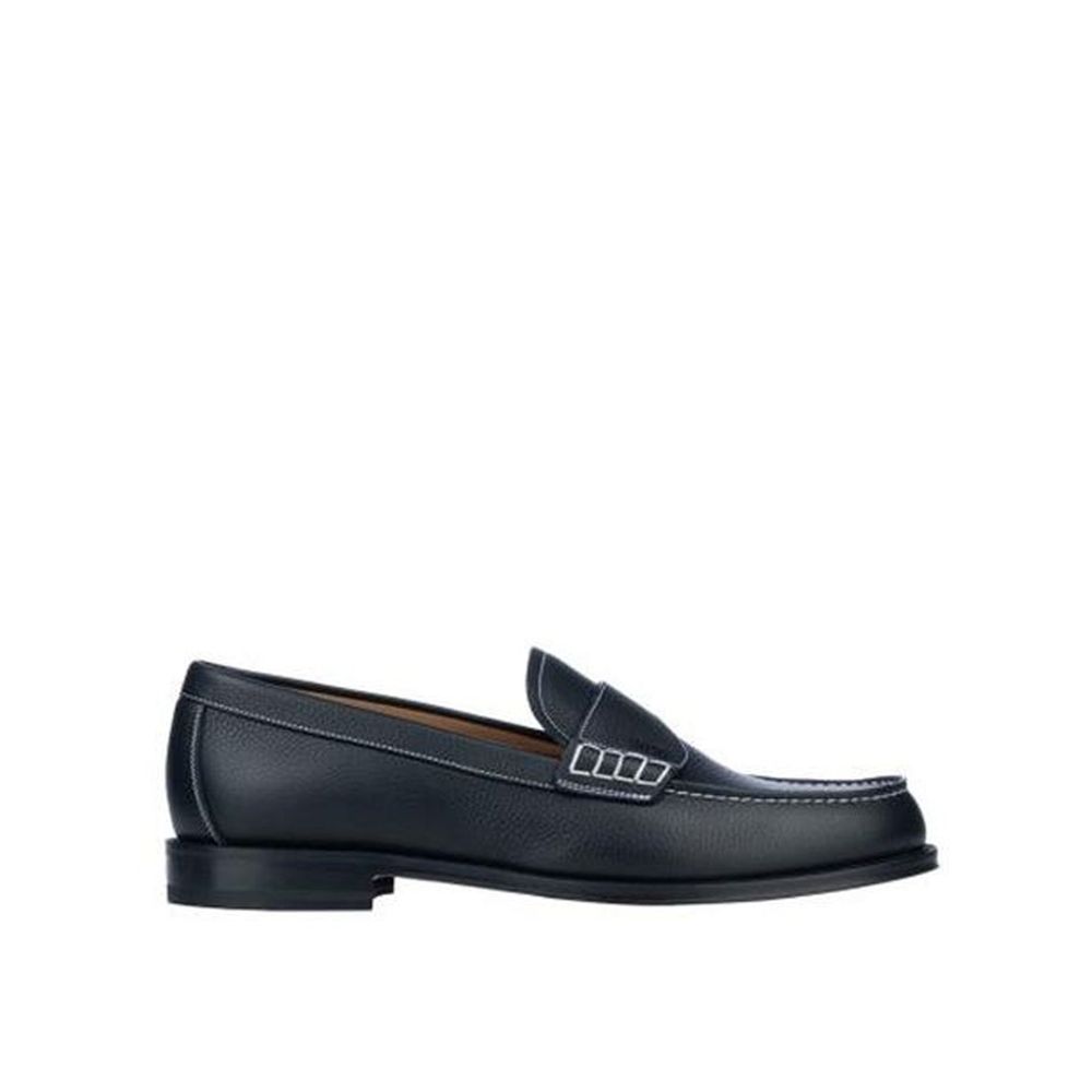 Black Calfskin Slip-On Loafers