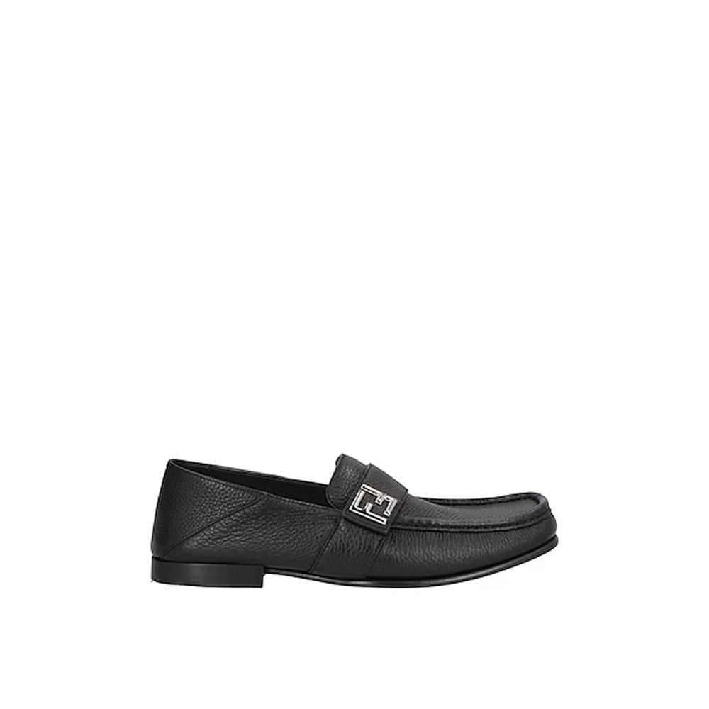 Black Calfskin Slip-On Loafers