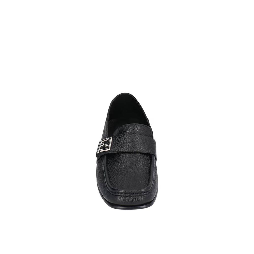 Black Calfskin Slip-On Loafers