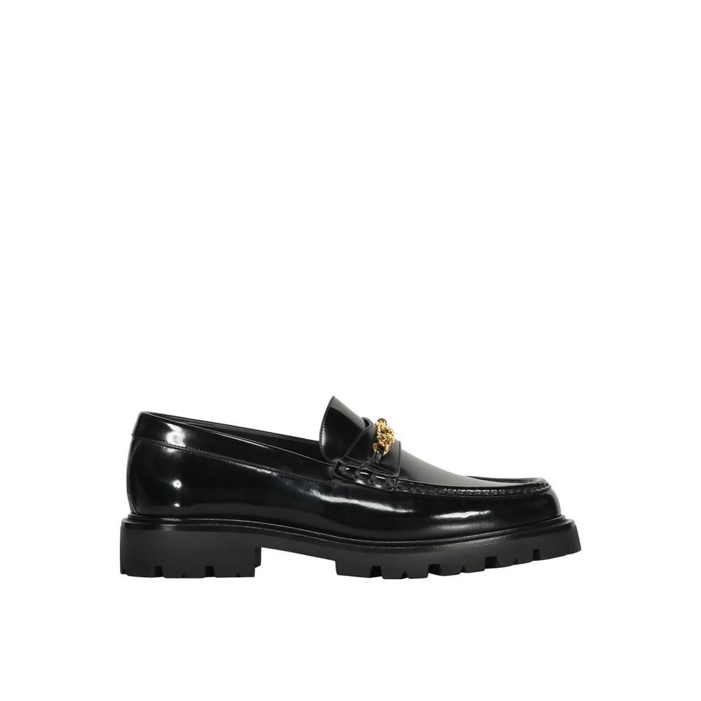 Black Calfskin Slip-On Loafers