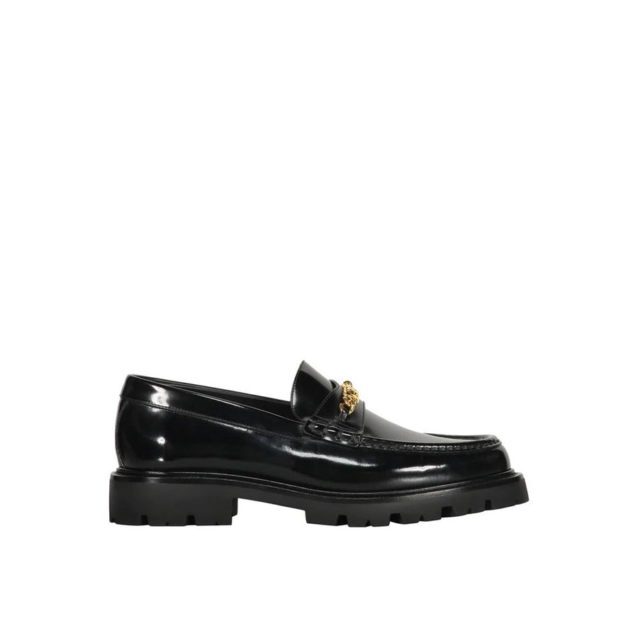 Black Calfskin Slip-On Loafers