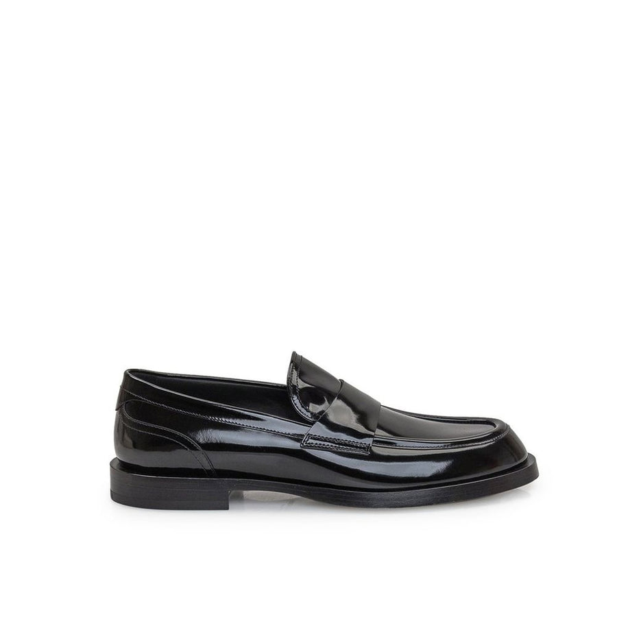 Black Calfskin Slip-On Loafers