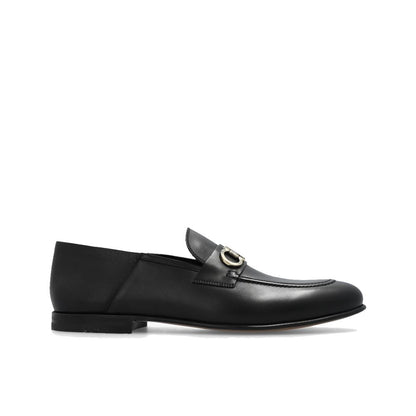 Black Calfskin Slip-On Loafers
