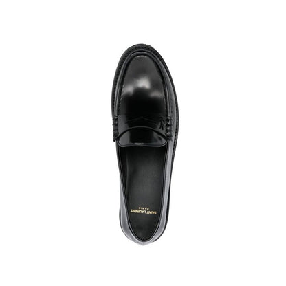 Black Calfskin Slip-On Loafers