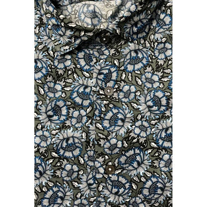 Multicolor Cotton Men Shirt