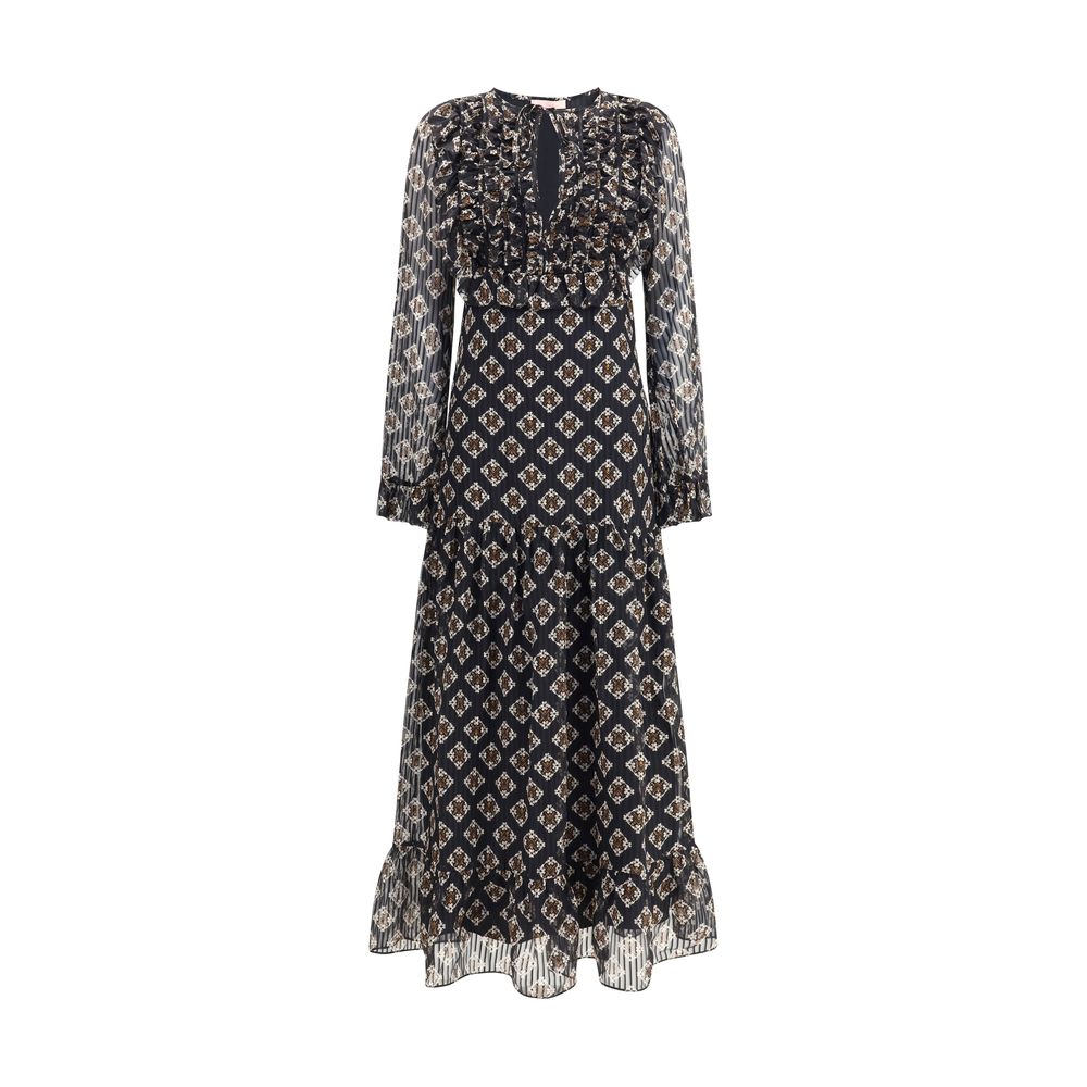 Black Silk Long Dress