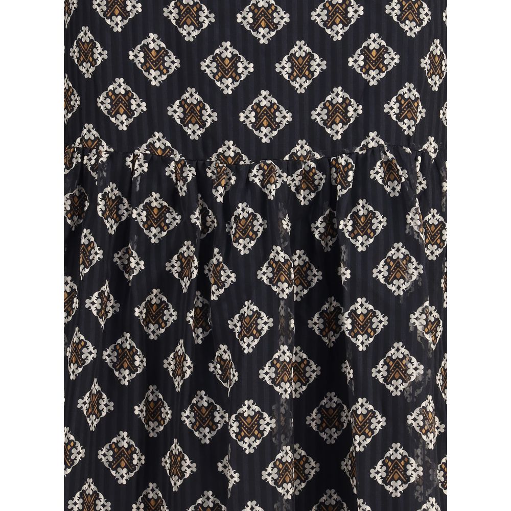 Black Silk Long Dress