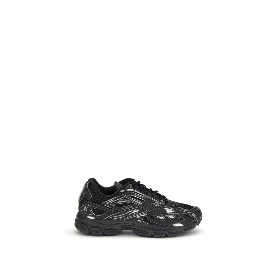 Black Polyethylene Athletic Sneakers