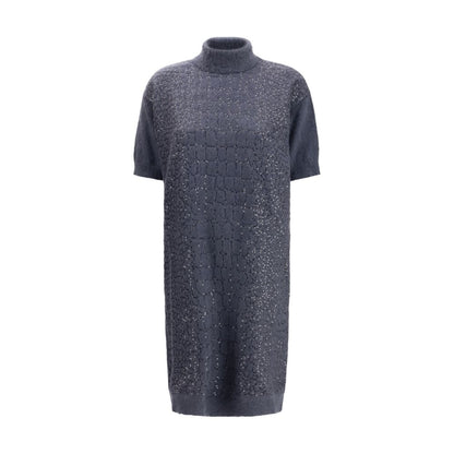 Blue Mohair Casual Dress
