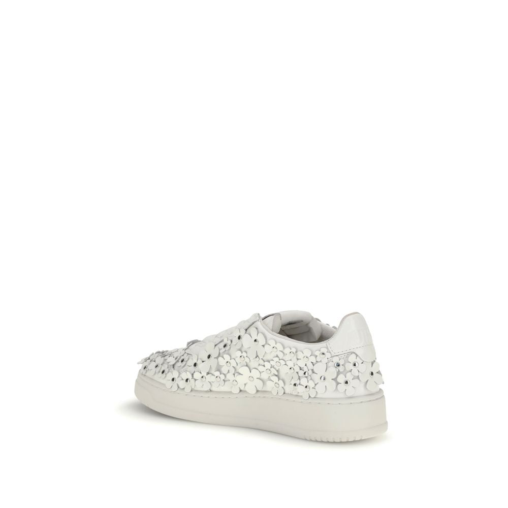 White Calf Leather Bos Taurus Low Top Sneakers