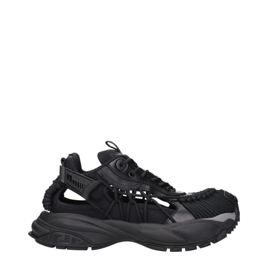 Black Leather Athletic Sneakers
