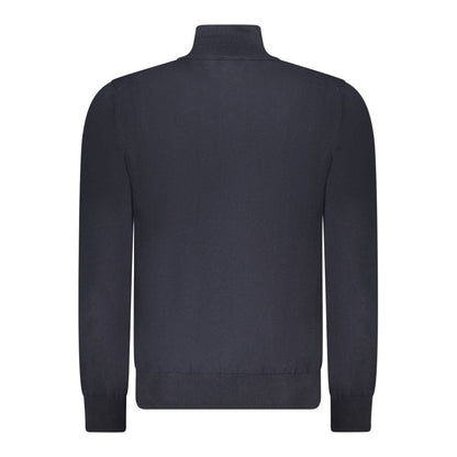Blue Cotton Men Sweater