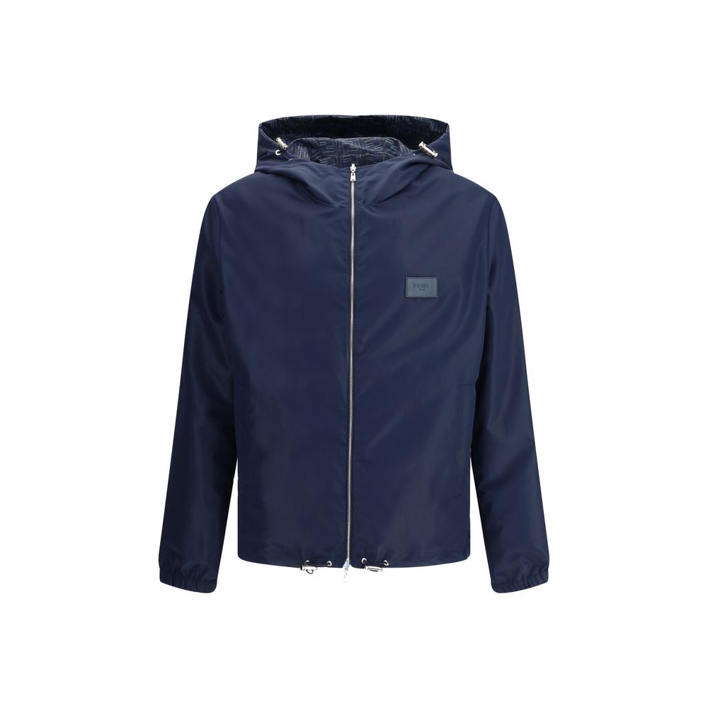 Blue Polyester Shell Jacket